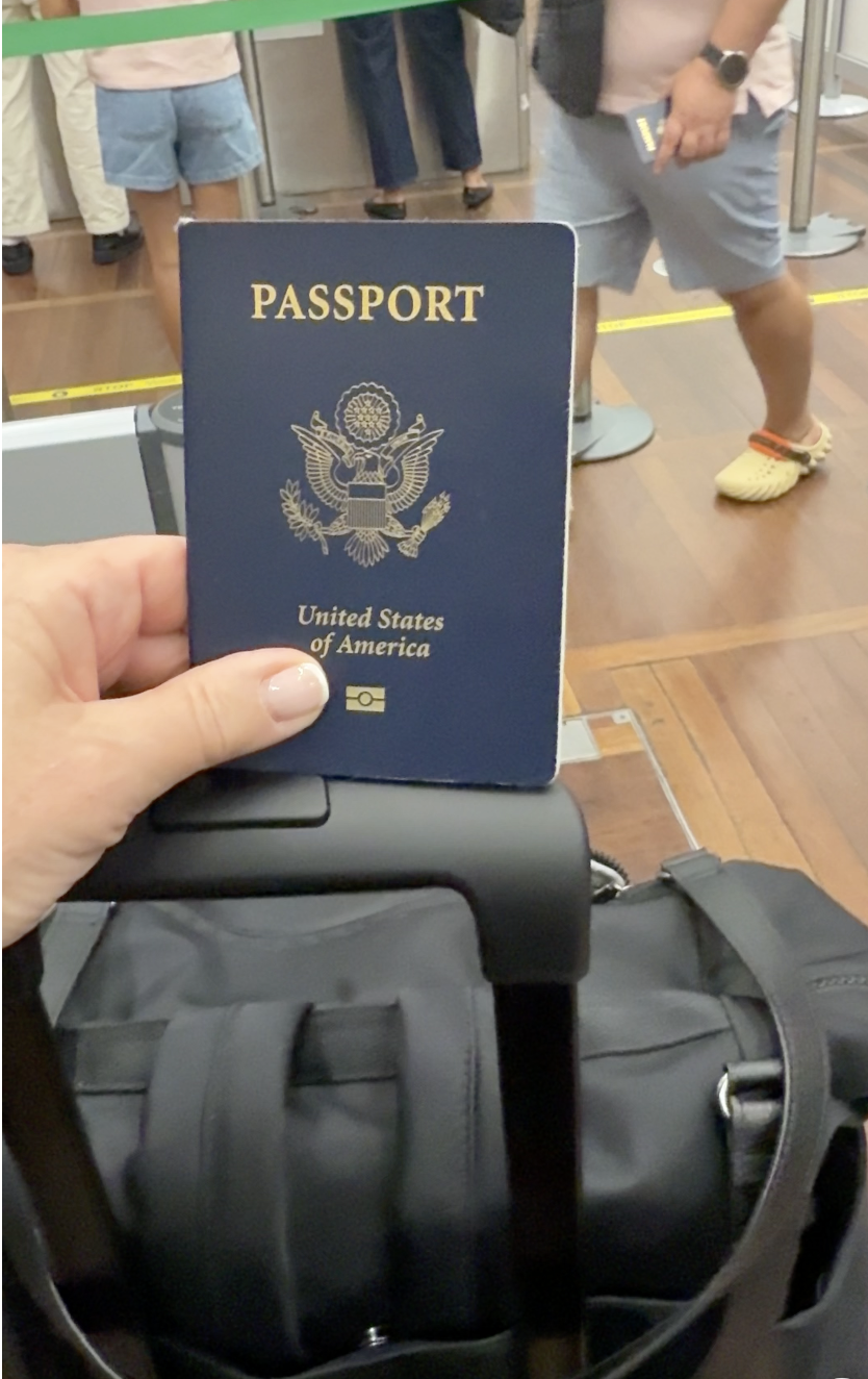 United States passport held while waiting at London St Pancras International border control